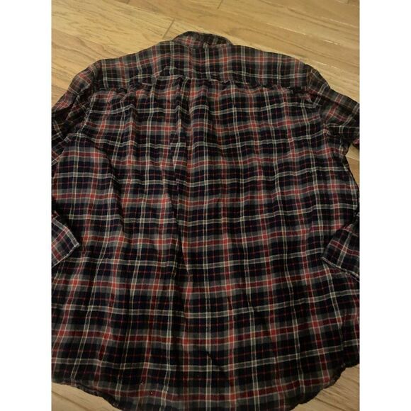 G.H. Bass & Co., men's grey cotton collared long sleeve button down shirt sz XXL - Picture 6 of 9